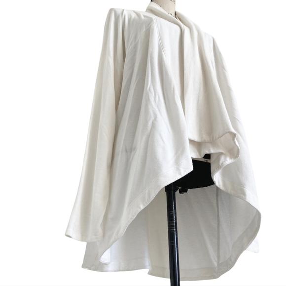 Athleta Nirvana Two Ways Wrap open front white stretch Cardigan lightweight XL - Picture 11 of 15